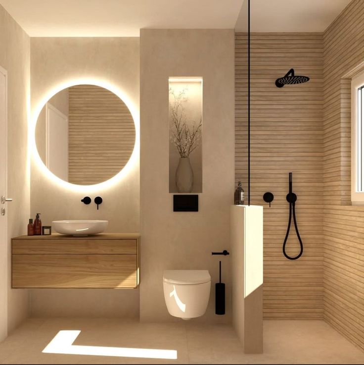 Luxury bathroom with clean aesthetics
