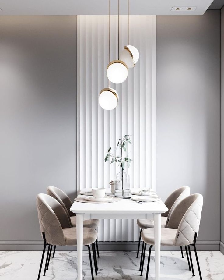 Elegant dining room with chandelier